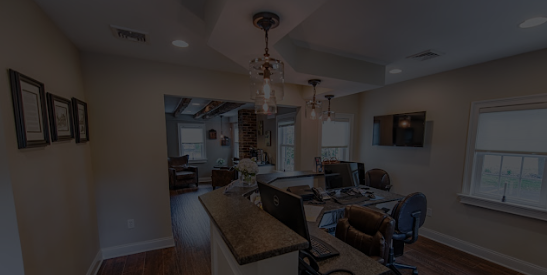Reception area at Pequannock Valley Dental Associates in Pompton Plains, New Jersey